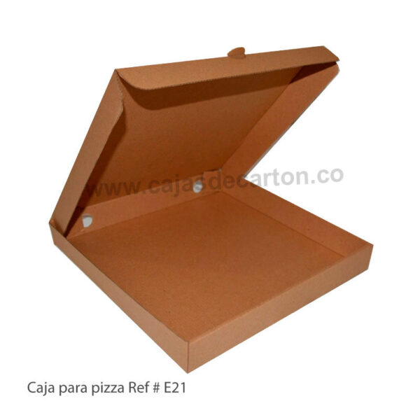 CAJA DE CARTON MICROCORRUGADO PARA PIZZA 30X30X4 CM REF-E21 - Imagen 2
