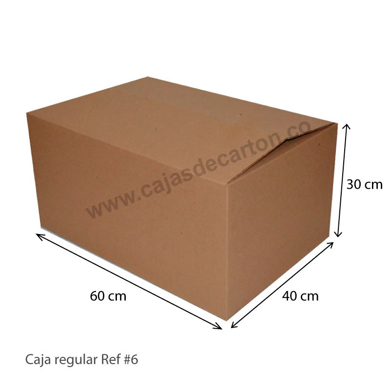 CAJA DE CARTON CORRUGADO 4 ALETAS 60X40X30 CM REF#6 - de carton