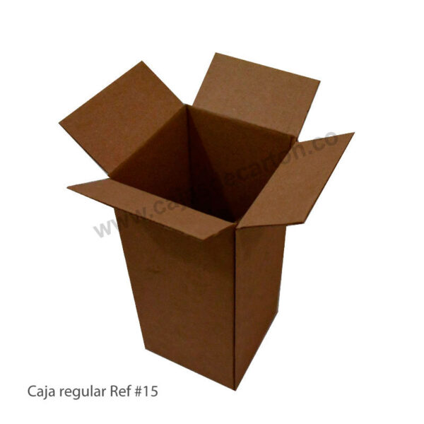 CAJA DE CARTON CORRUGADO 4 ALETAS 8X8X19 CM  REF#15 - Imagen 2