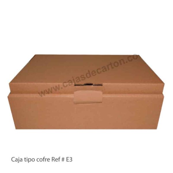 CAJA DE CARTON CORRUGADO ESPECIAL TIPO COFRE 40X30X12 CM REF-E3 - Imagen 2