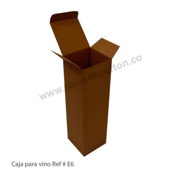 CAJA DE CARTON MICROCORRUGADO PARA VINO 10X10X33 CM REF-E6 - Imagen 2