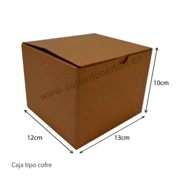 CAJA DE CARTON MICROCORRUGADO TIPO COFRE 13X12X10 CM  REF-25