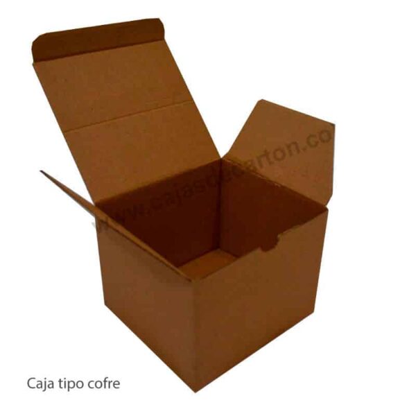 CAJA DE CARTON MICROCORRUGADO TIPO COFRE 13X12X10 CM  REF-25 - Imagen 2